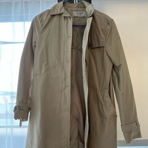 Small Cream Zara Basics Trench Coat